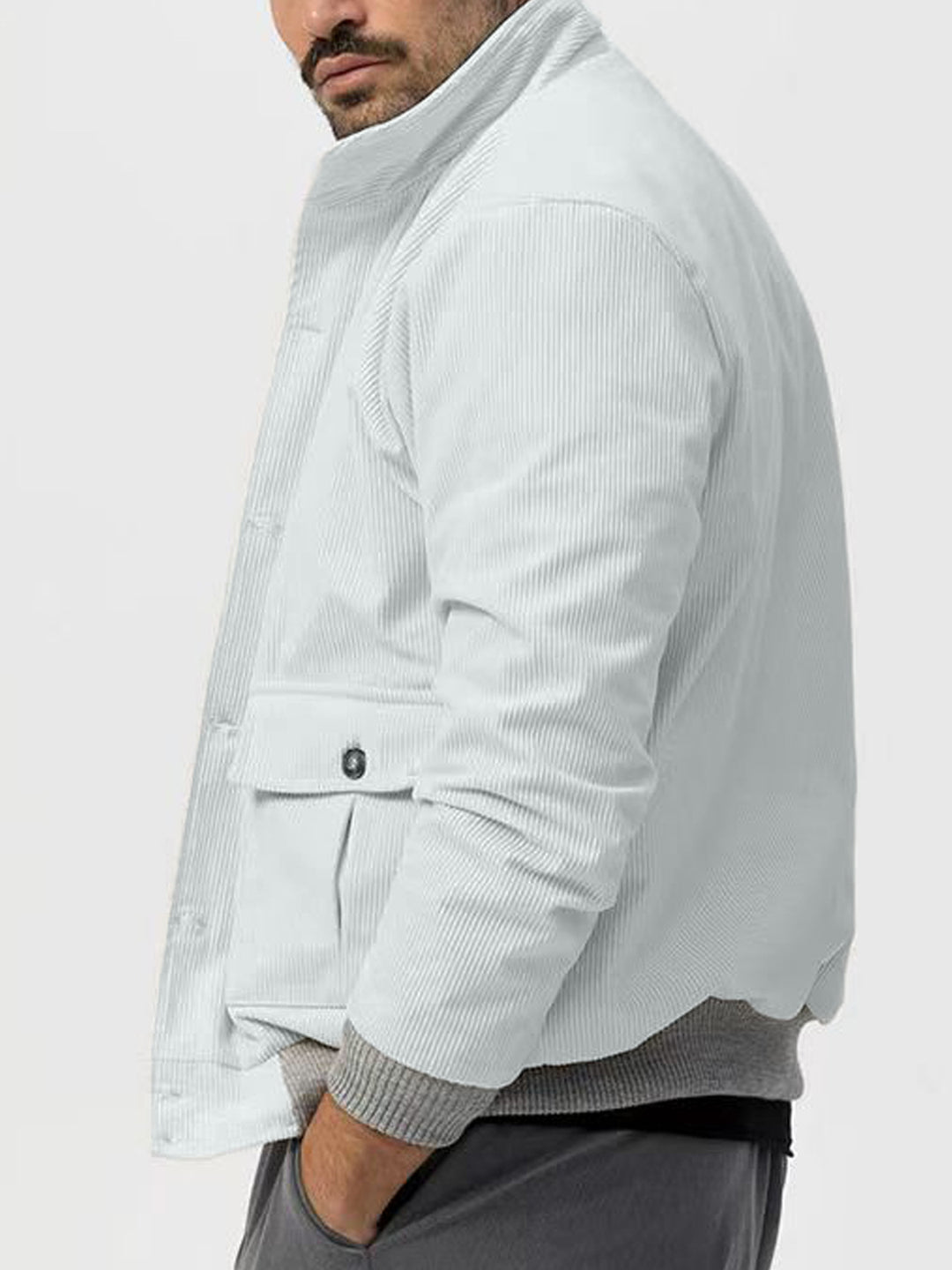 Herren Cordjacke mit lässigem Schnitt und praktischen Taschen Aliams