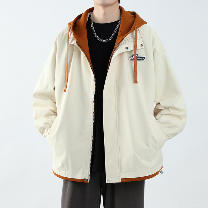 Herren Übergangsjacke mit Hoodie und praktischen Taschen Aliams