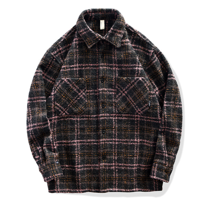 Herren Baumwoll-Flanellhemd mit praktischen Brusttaschen und modernem Karomuster Aliams