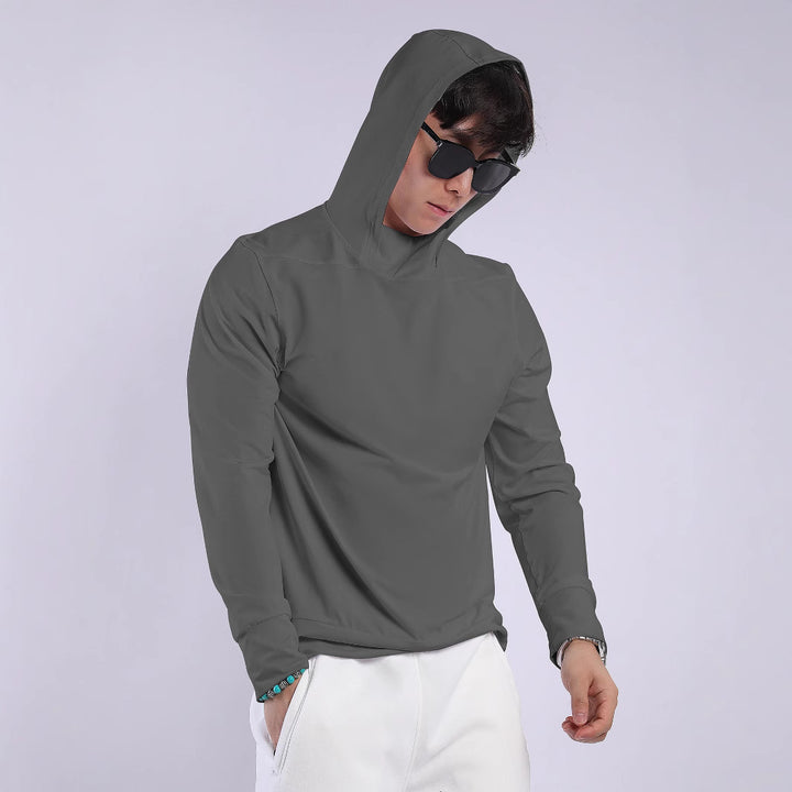 Herren Atmungsaktives Trainingsoberteil mit innovativer Kapuze und feuchtigkeitsregulierendem Material Aliams