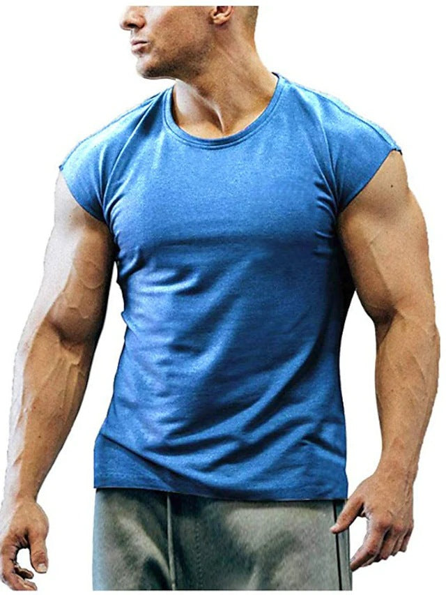 Herren ärmelloses Muskelshirt mit sportlichem Schnitt Aliams