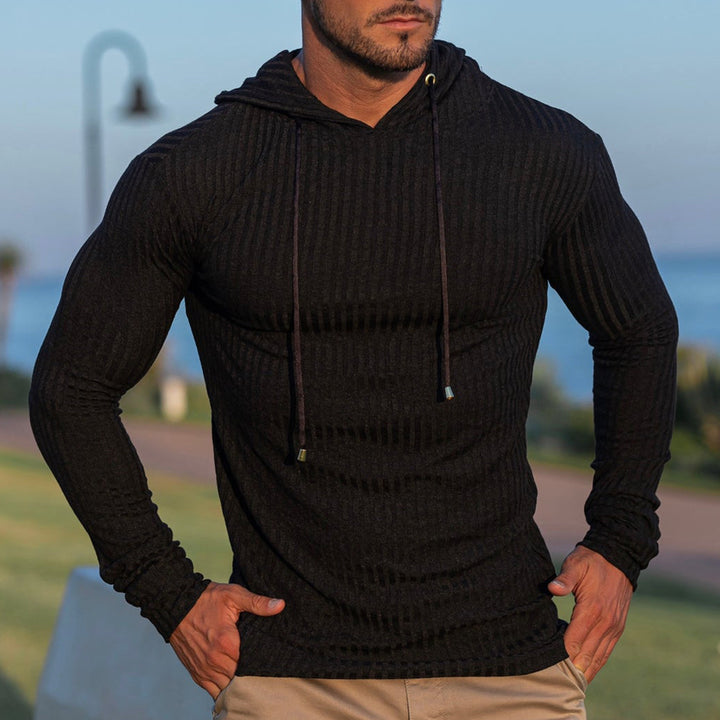 Herren Hoodie mit feuchtigkeitsregulierender Baumwollmischung und strukturiertem Design Aliams