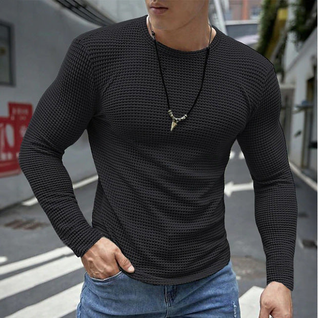 Herren vielseitiges Langarmshirt im strukturierten Design Aliams