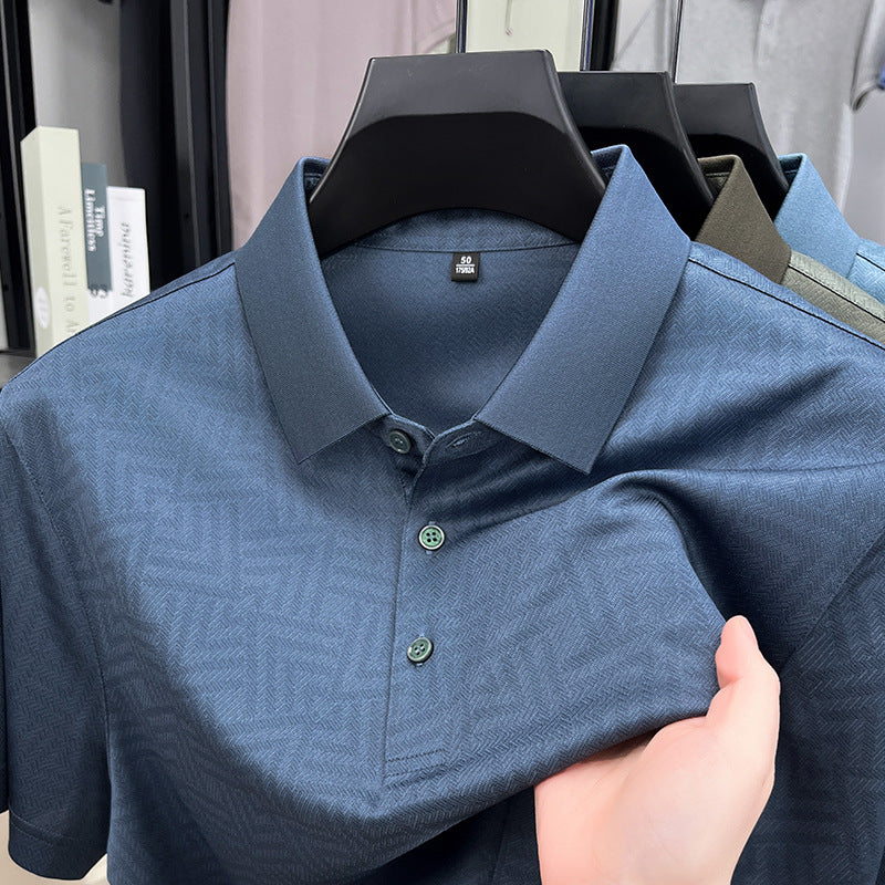 Herren sportliches Poloshirt mit modernem grafischen Muster Aliams