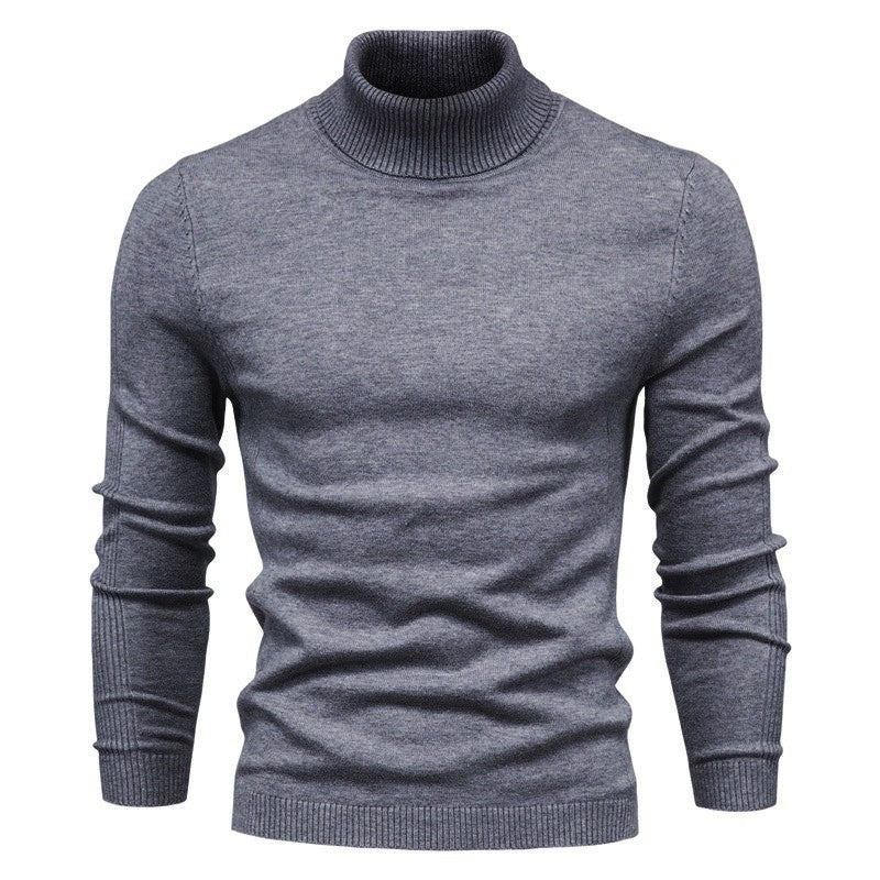 Herren eleganter Rollkragenpullover aus feinem Strick Aliams