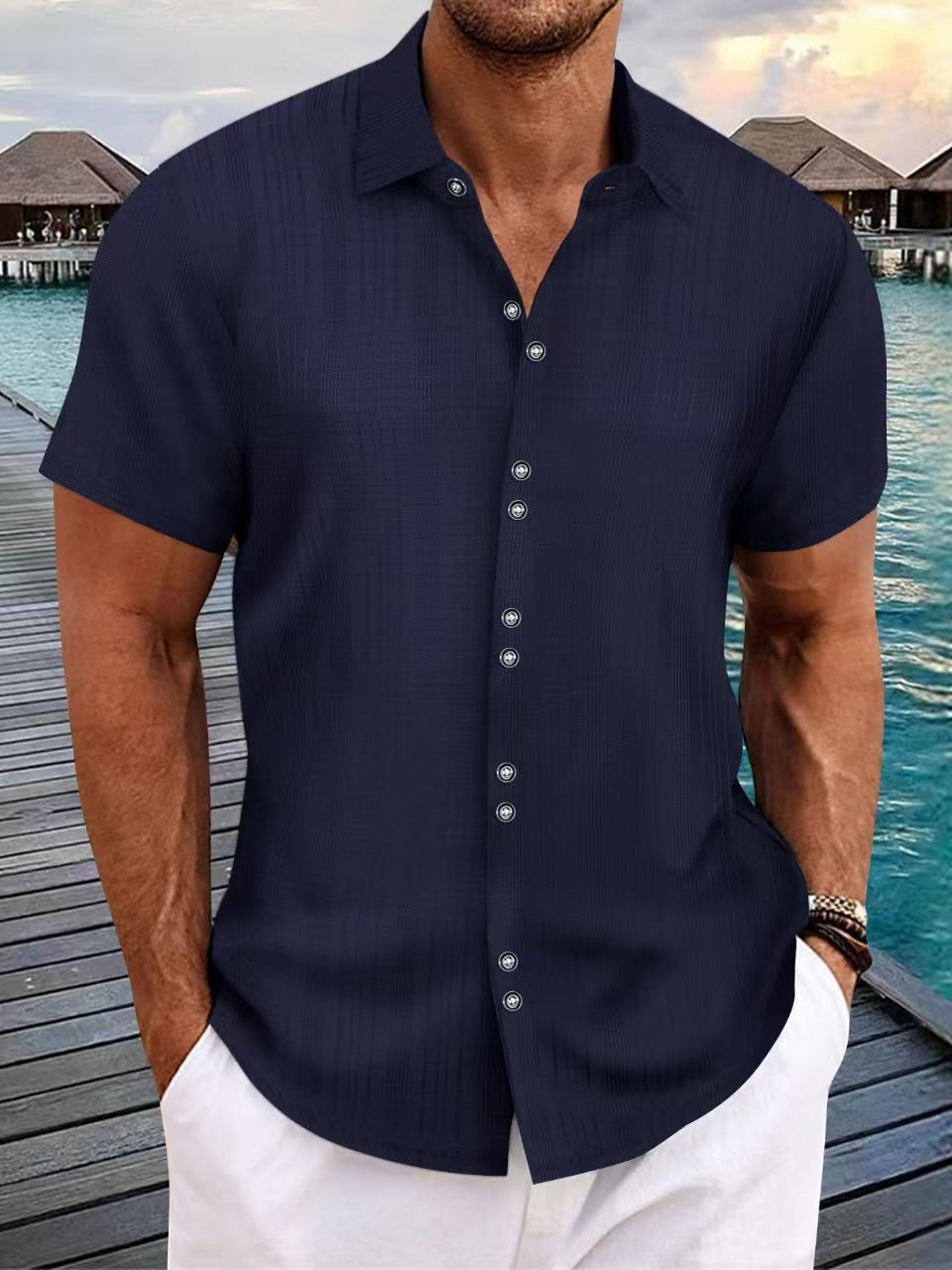 Herren Kurzarmhemd Aliams