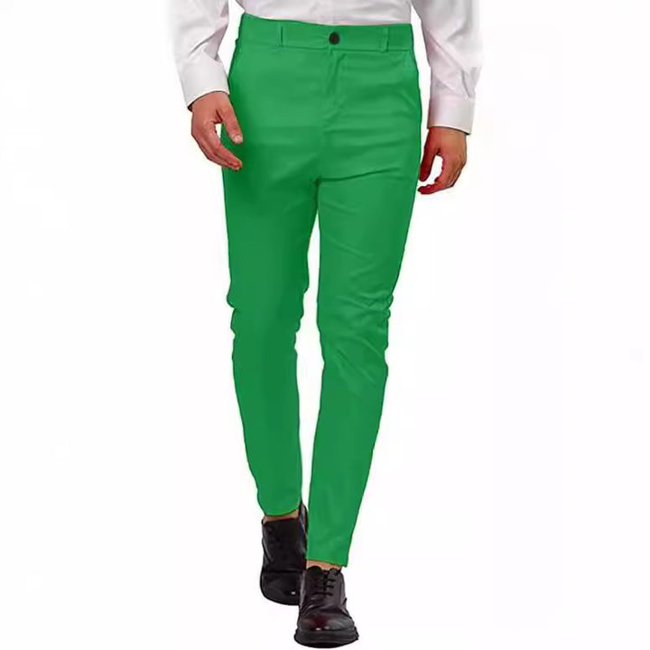 Herren Elegante und bequeme Chino-Hose mit schmalem Schnitt Aliams