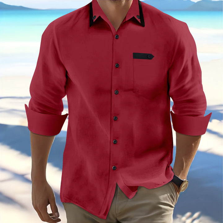 Herren Freizeit Button-Up Hemd Aliams