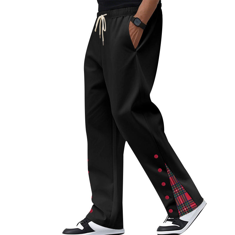 Herren Freizeithosen mit elastischem Bund und seitlichen Taschen Aliams