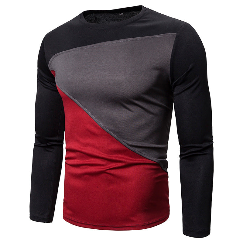 Herren Sportliches Langarmshirt mit innovativem Farbblockdesign Aliams