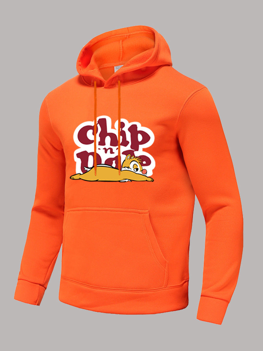 Herren Freizeit Hoodie mit auffälligem Cartoon-Motiv Aliams