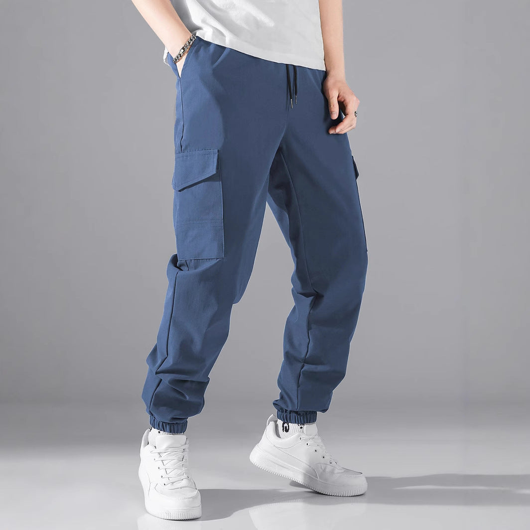 Herren Cargo-Jogginghose mit elastischem Bund und seitlichen Taschen Aliams