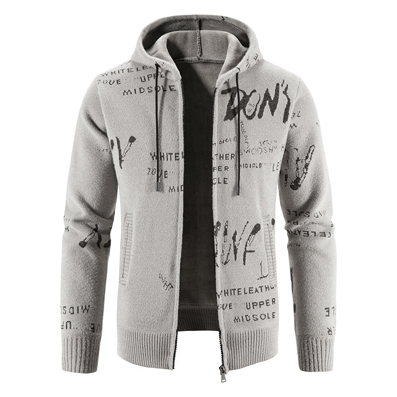 Herren Kapuzenjacke mit grafischem Print und hochelastischen Eigenschaften Aliams
