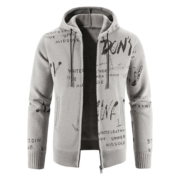 Herren Kapuzenjacke mit grafischem Print und hochelastischen Eigenschaften Aliams
