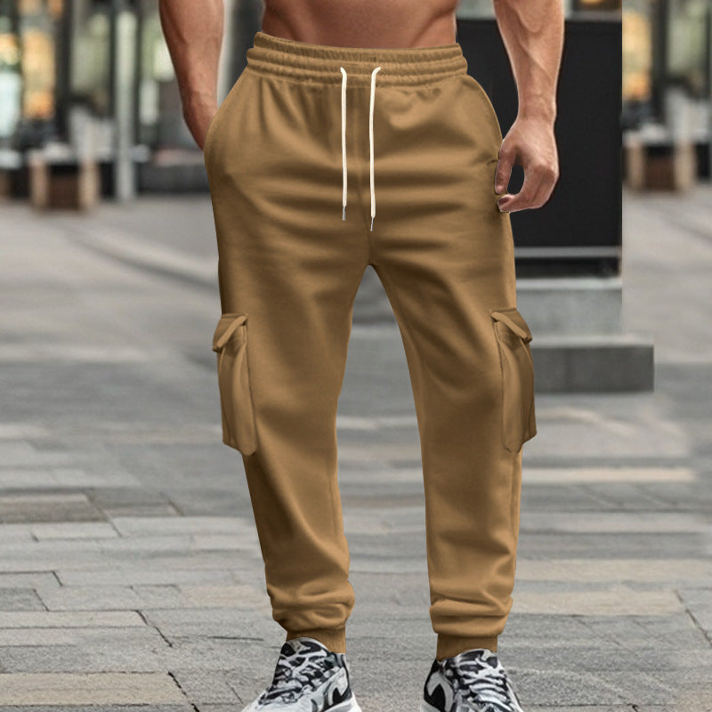 Herren Cargo-Jogginghose mit elastischem Bund und praktischen Taschen Aliams