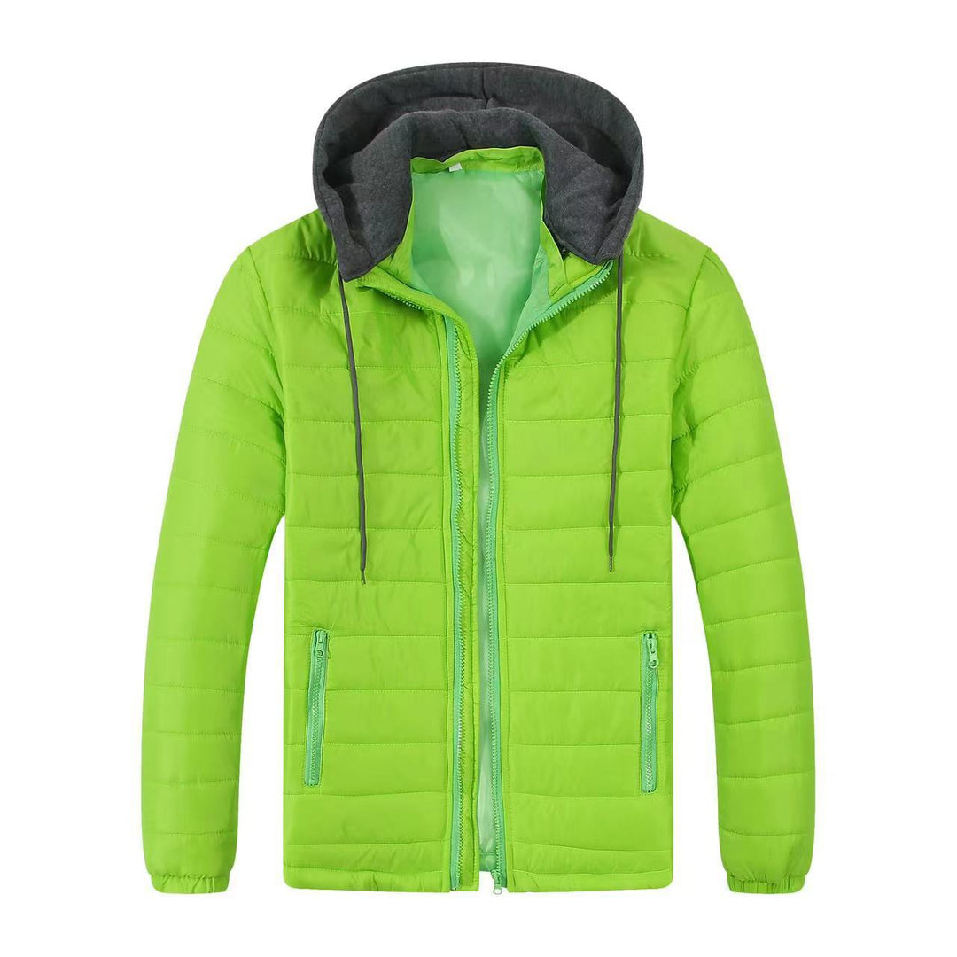 Herren gesteppte Windjacke mit Kapuze Aliams