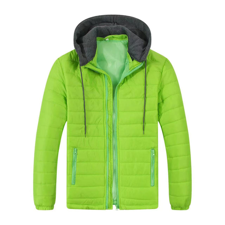 Herren gesteppte Windjacke mit Kapuze Aliams