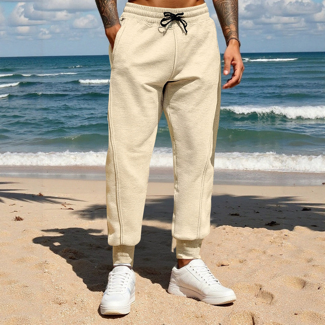 Herren Sportliche Freizeithose mit elastischem Bund und praktischen Seitentaschen Aliams