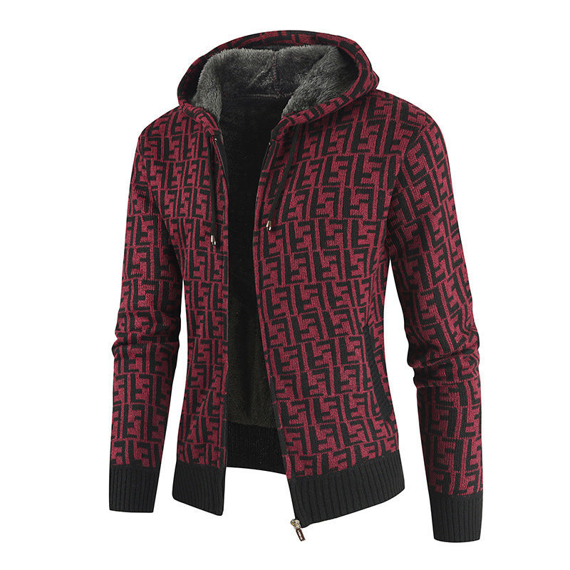 Herren Warm gefütterte Kapuzenjacke Aliams
