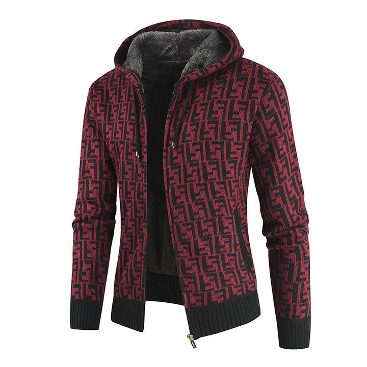 Herren Warm gefütterte Kapuzenjacke Aliams