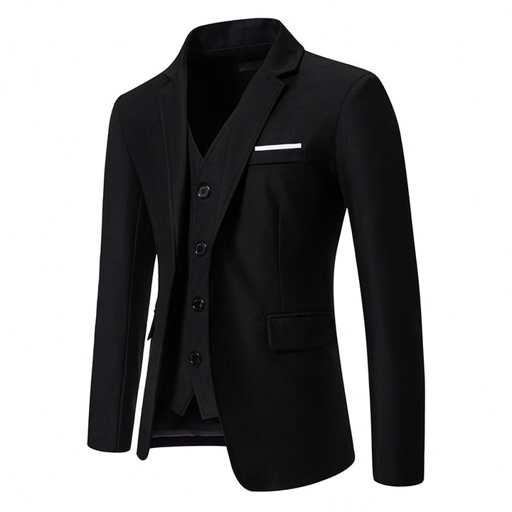 Herren elegant ausgestattetes Anzugset mit Blazer, Weste und Hose Aliams