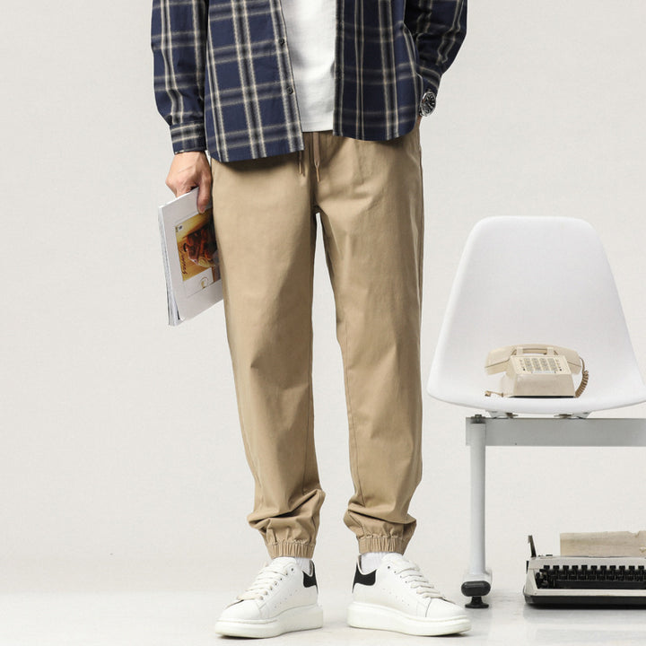 Herren bequeme Jogginghose mit elastischem Bund und seitlichen Taschen Aliams