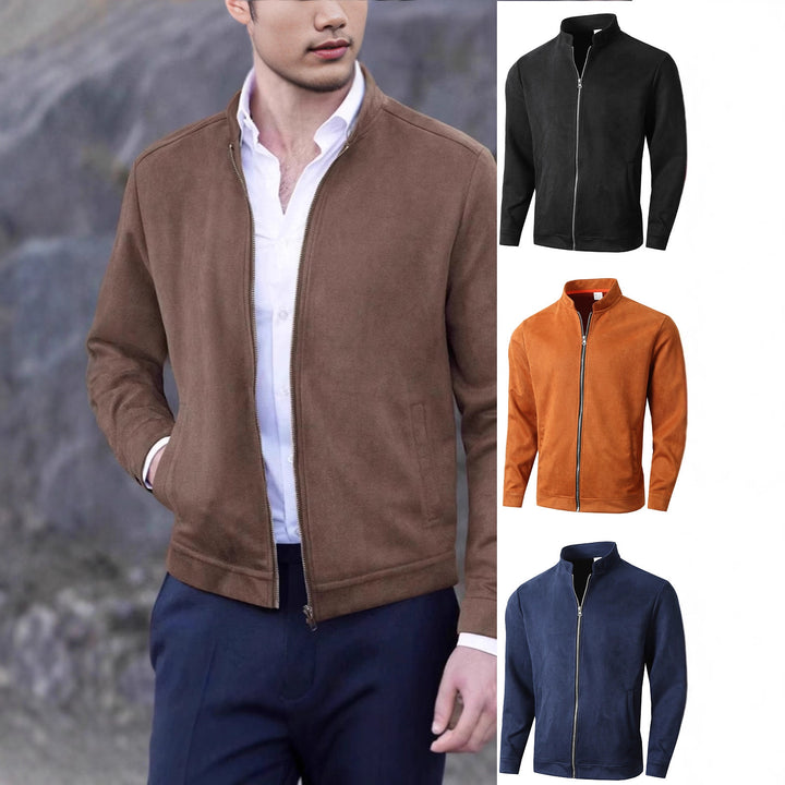 Herren Fleecejacke mit modernem Stehkragen und weichem Innenfutter Aliams