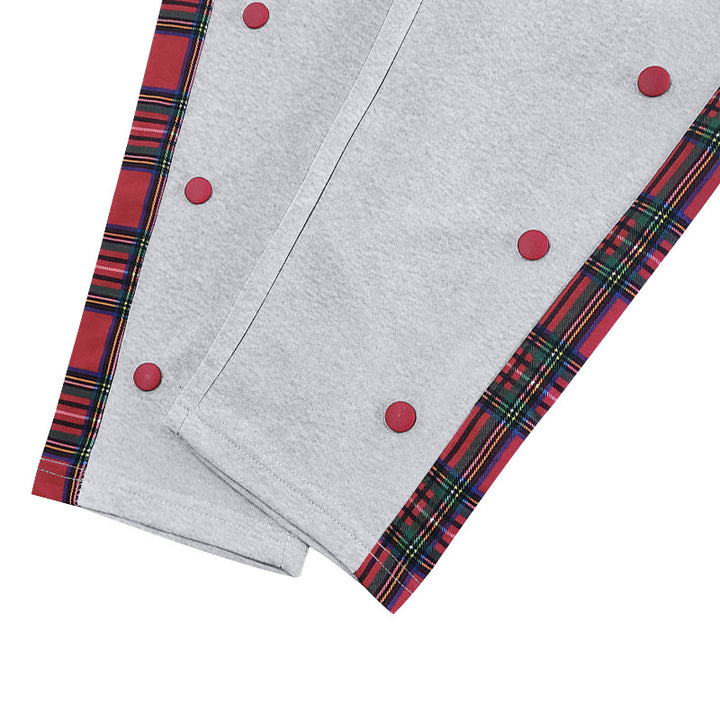 Herren Sportliche Freizeithose mit Knopfleisten und Karomuster Aliams