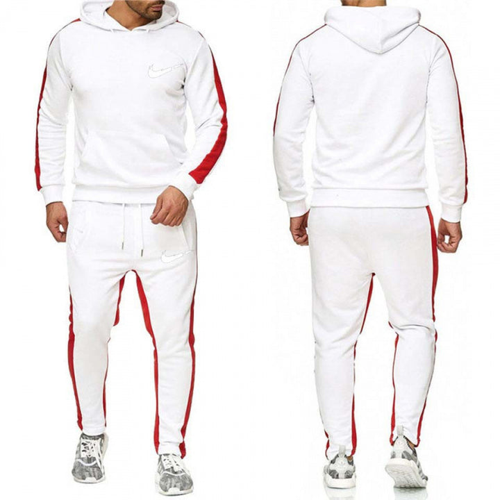 Herren Sportliches Hoodie- und Jogginganzug-Set mit Kontraststreifen Aliams