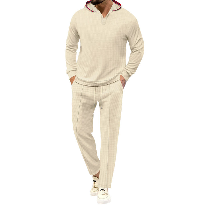 Herren Freizeitanzug mit lässiger Kapuze und atmungsaktiver Struktur Aliams