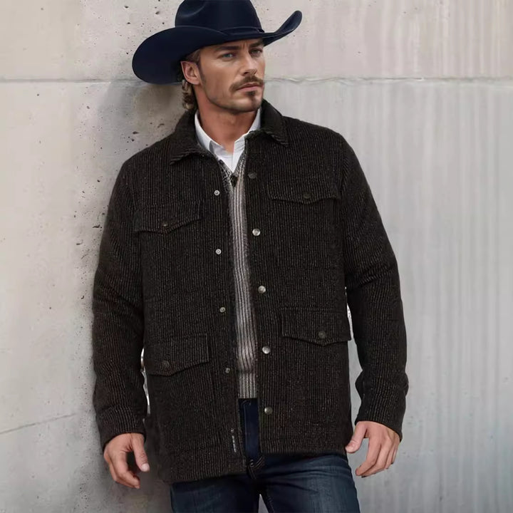 Herren casual Jahreszeitenjacke mit strukturiertem Baumwollmix und praktischen Taschen Aliams