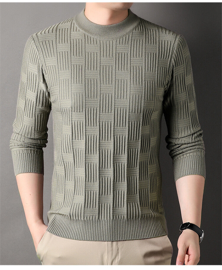 Herren Feinstrickpullover mit modernem Strukturdesign Aliams