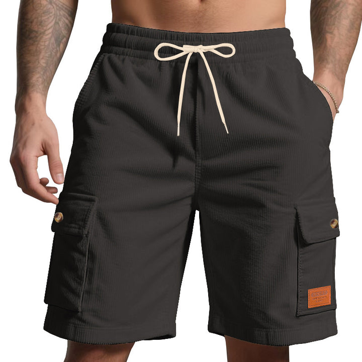 Herren Cargo-Shorts mit praktischem Faltendesign und elastischem Bund Aliams