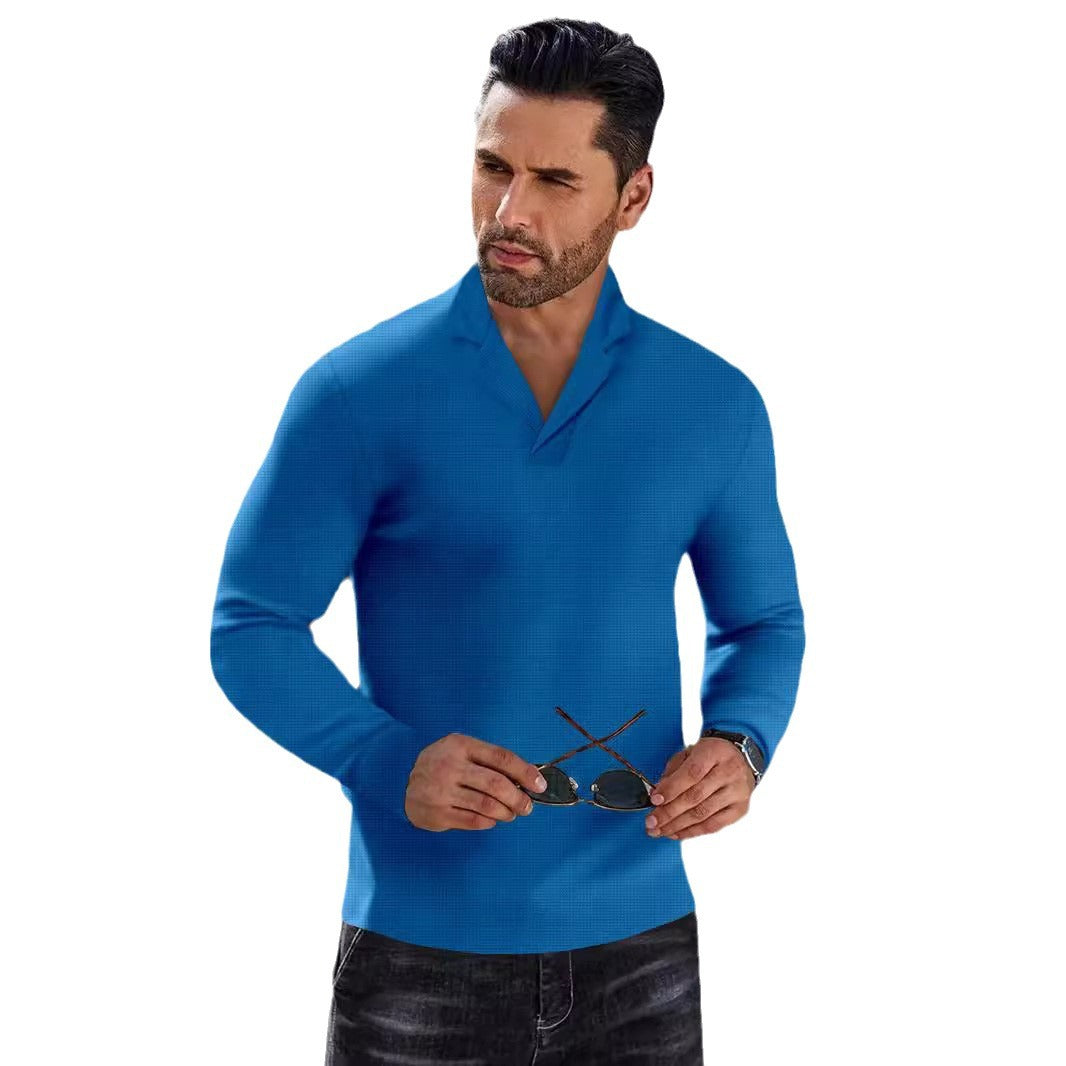Herren schicker Pullover mit modernem Kragen Aliams