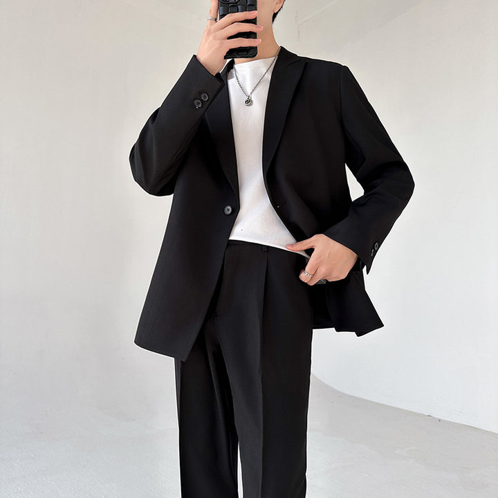 Herren eleganter Anzugblazer mit modernem Schnitt und feinem Innenfutter Aliams