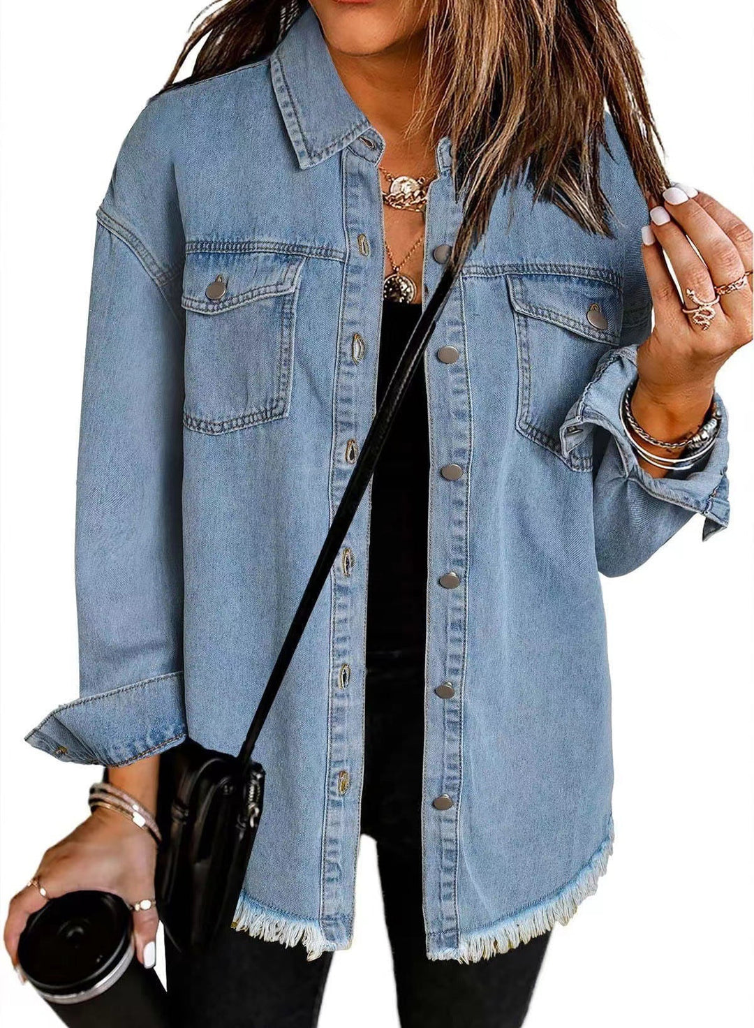 Femme Destroyed Denim Westernjacke Aliams