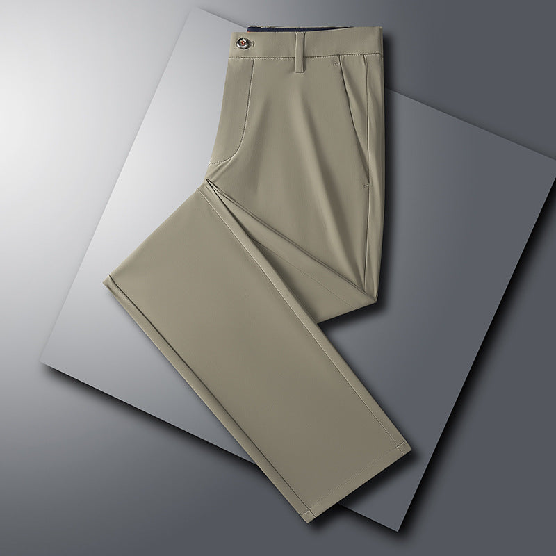 Herren stilvolle Business-Hose mit elastischem Bund und schmalem Schnitt Aliams