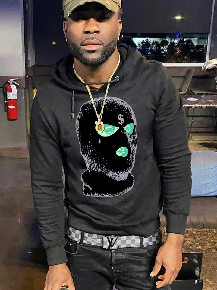 Herren Kapuzenpullover mit ausgefallenem Grafikdruck Aliams