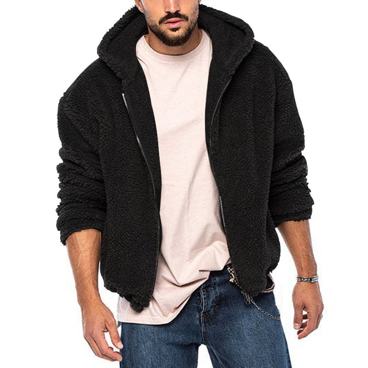 Herren Komfortable Fleecejacke mit Kapuze und weichem Innenfutter Aliams