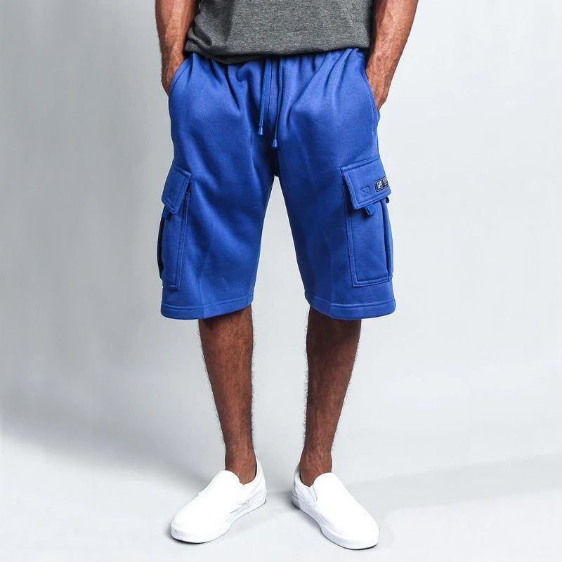 Herren Cargo-Shorts aus weichem Fleece mit praktischen Seitentaschen Aliams