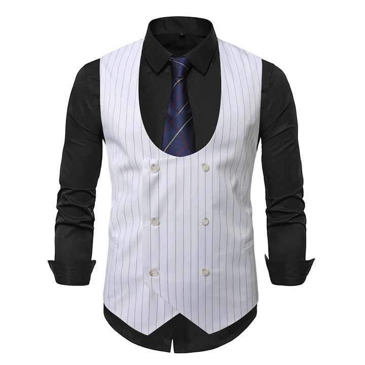 Herren elegante Weste mit gestreiftem Design Aliams