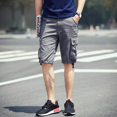 Herren Cargo-Shorts mit vielseitigen Taschen und elastischem Bund Aliams