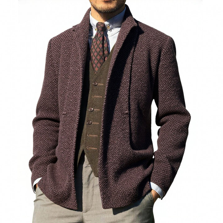 Herren elegante Strickjacke mit modernem Schnitt und praktischen Taschen Aliams