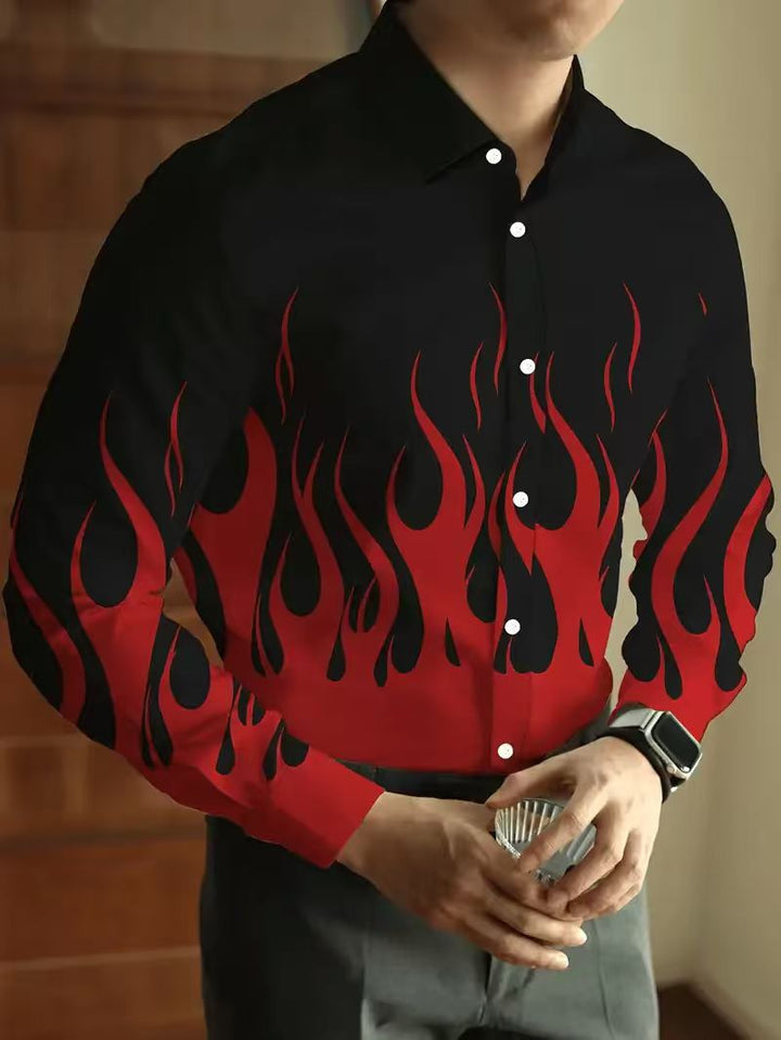 Herren Hemd mit floralen Mustern Aliams