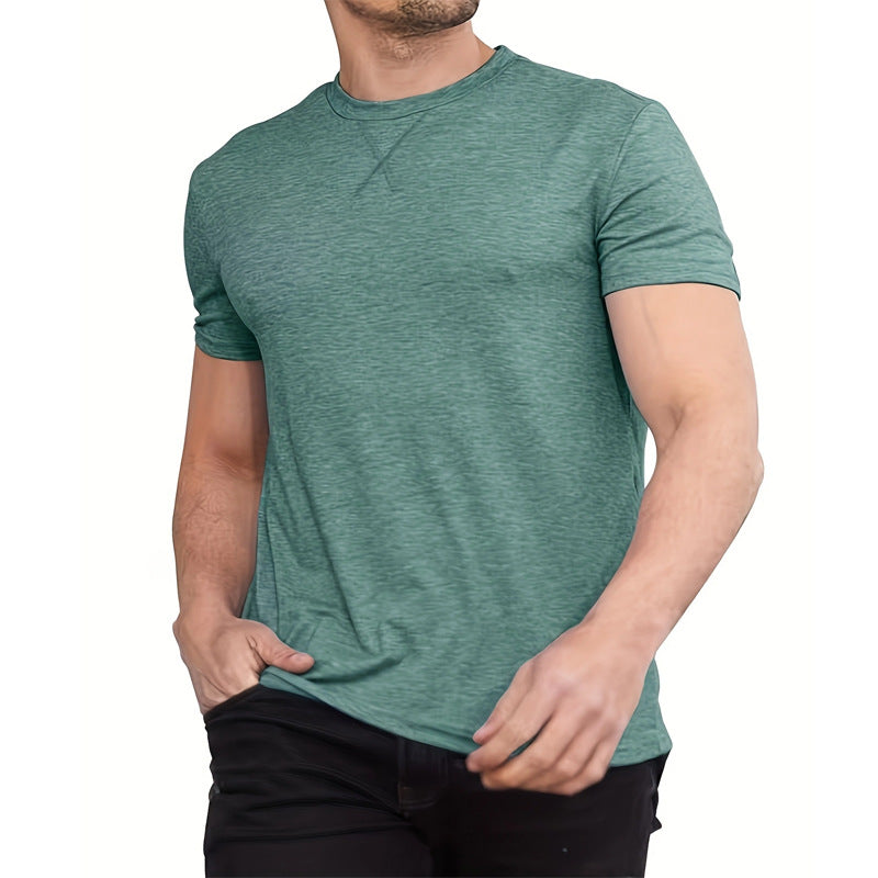 Herren Sportliches Kurzarm-T-Shirt aus atmungsaktivem Material Aliams