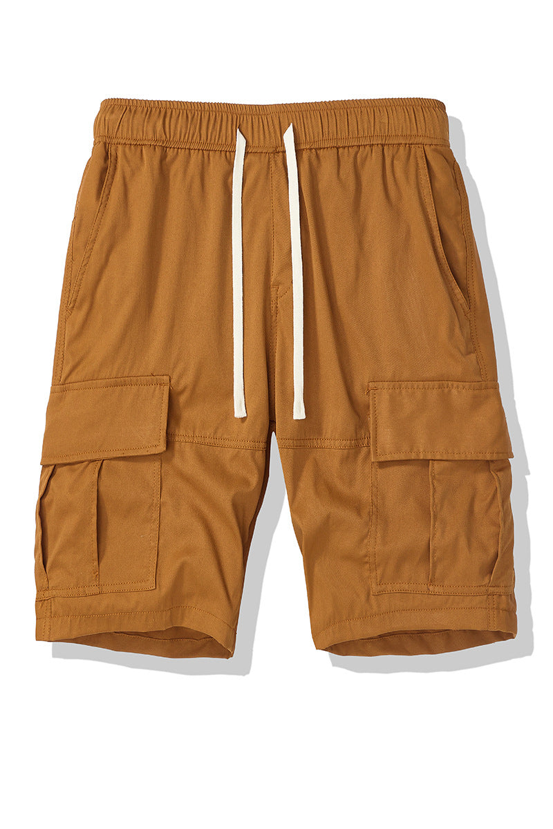 Herren Cargo-Shorts mit elastischem Bund und mehreren Seitentaschen Aliams