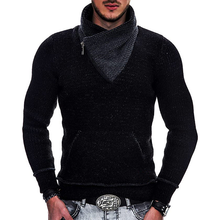 Herren Strickpullover mit hohem Kragen Aliams