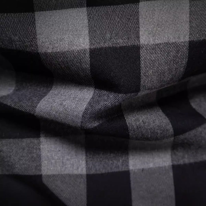 Herren Karohemd mit integrierter Kapuze und modernem Schnitt Aliams