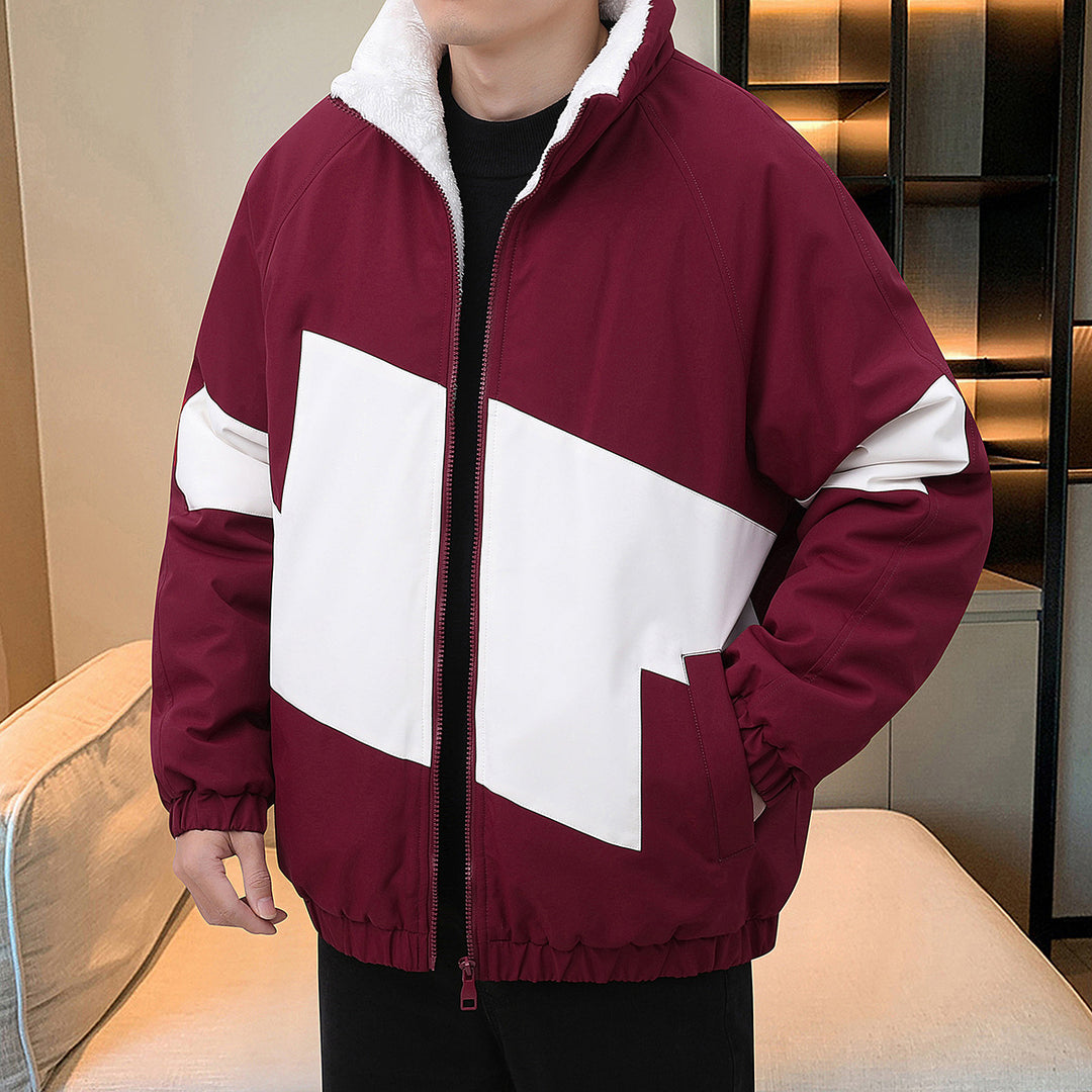 Herren sportliche Winterjacke im modernen Look mit wärmendem Innenfutter und verstellbarem Kragen Aliams