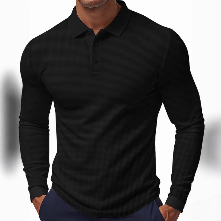 Herren Sportliches Langarm-Polohemd Aliams